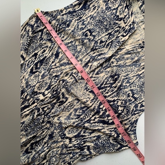 LUCKY Brand Ikat Aztec Print Blue Cream Sleeveless Summer Dress - Picture 13 of 13